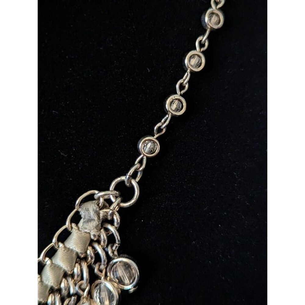 Statement Necklace With Ribbon And Bangles - Picture 5 of 8